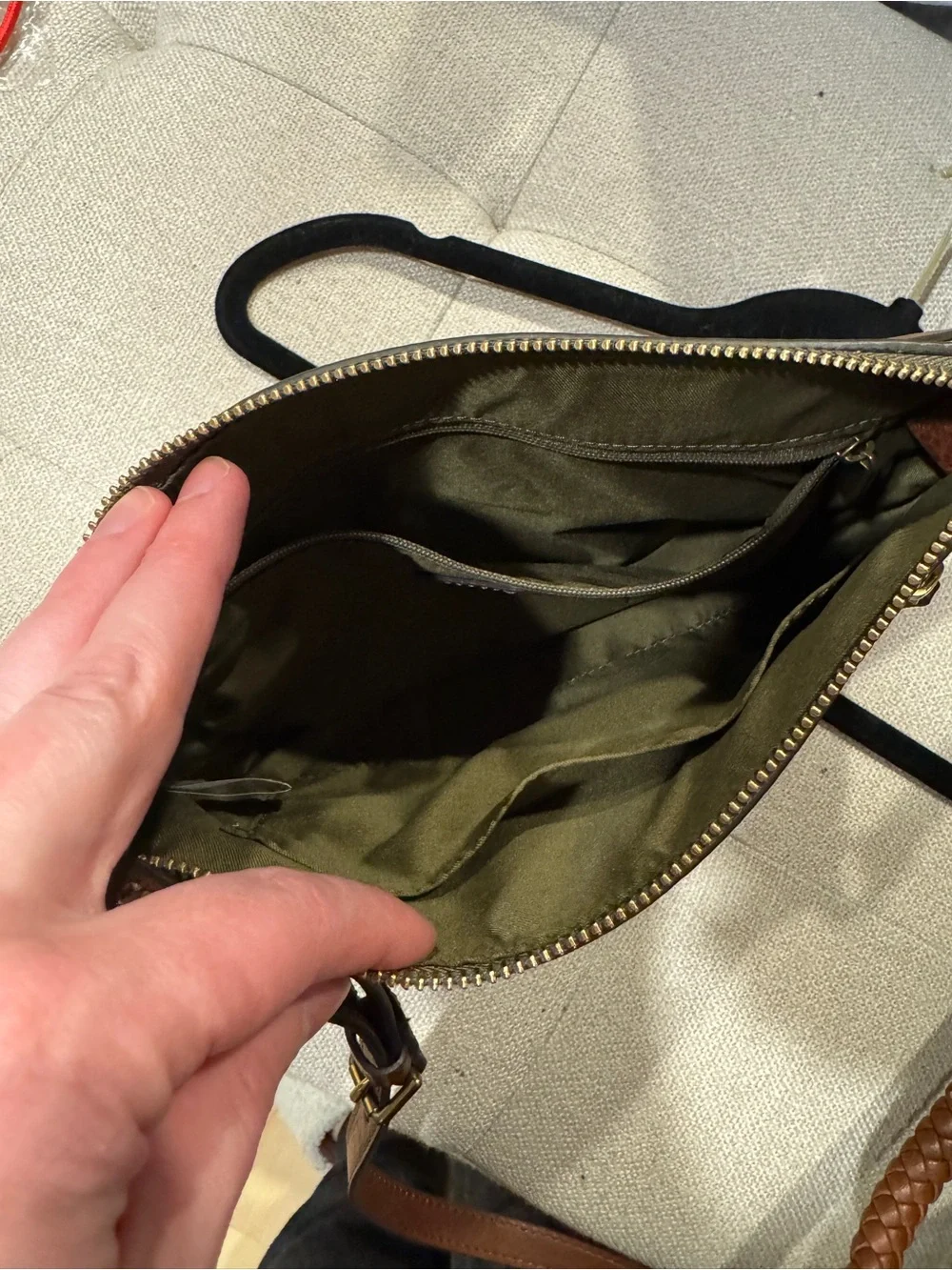 Fossil Women’s Olive Green Crossbody Shoulder Bag